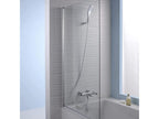 Calmetop bath/shower enclosure with bath screen, apron, and shelf, 170x75 cm, 00483MFRI