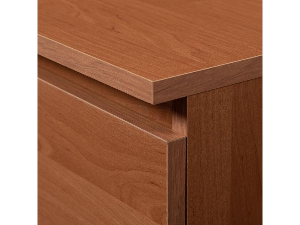 Bohometop Alder 124cm Computer Desk with 1 Door, 3 Drawers, Alder Front, and 5 Shelves, 124x52x74cm, 86043LUCQ