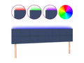 Blue LED Headboard 200x5x78/88 cm Fabric 14116KOUJ
