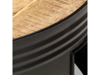 Coffee table, black, 68x68x36 cm, solid raw mango wood, 71156VEGV