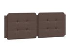 Bed with brown mattress 140x200 cm faux leather 52074JYHF