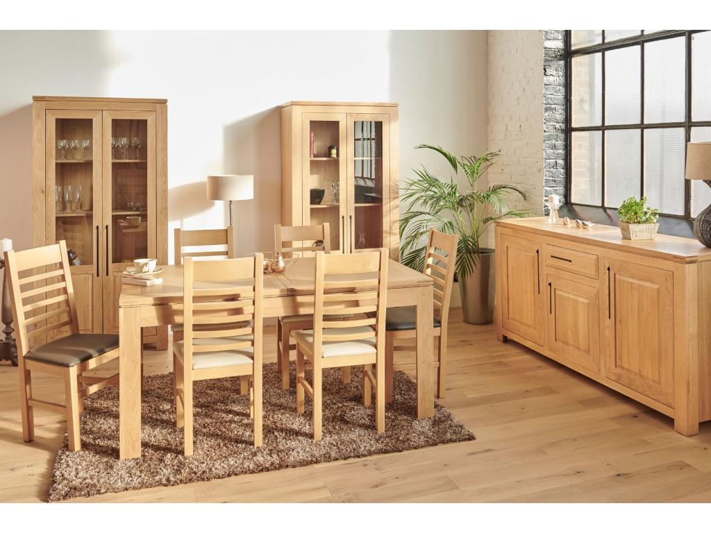 Modern low sideboard in light oak with 3 doors and 1 drawer - Nidchicshop 84026IITI