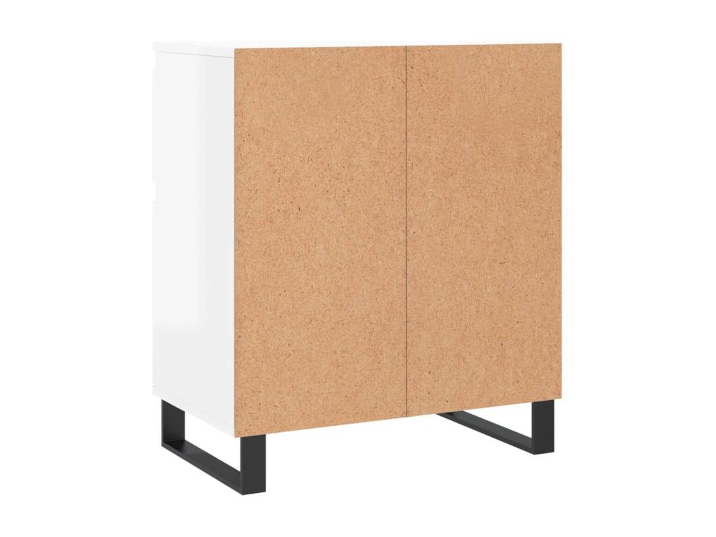 High-gloss white sideboard, 60x35x70 cm, engineered wood, 65234FHCK