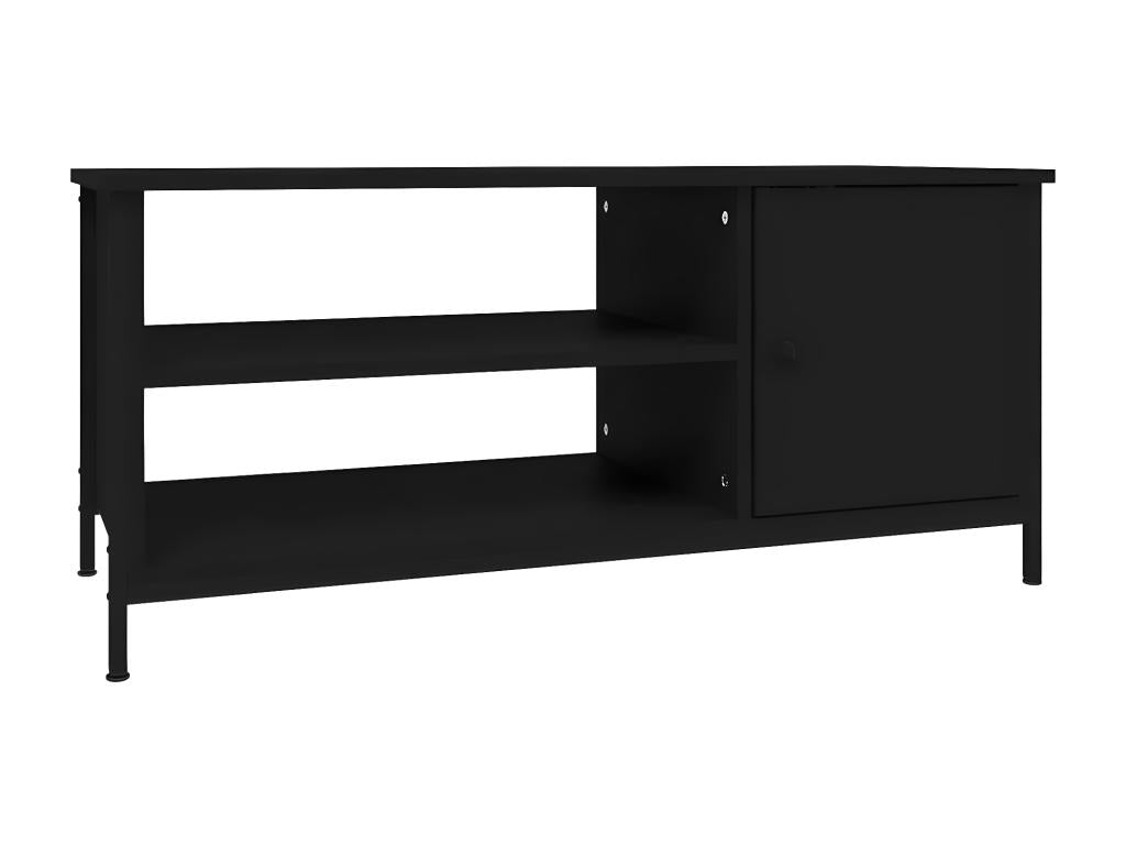 Black TV stand 100x40x45 cm engineered wood 88651QFTU