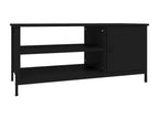 Black TV stand 100x40x45 cm engineered wood 88651QFTU