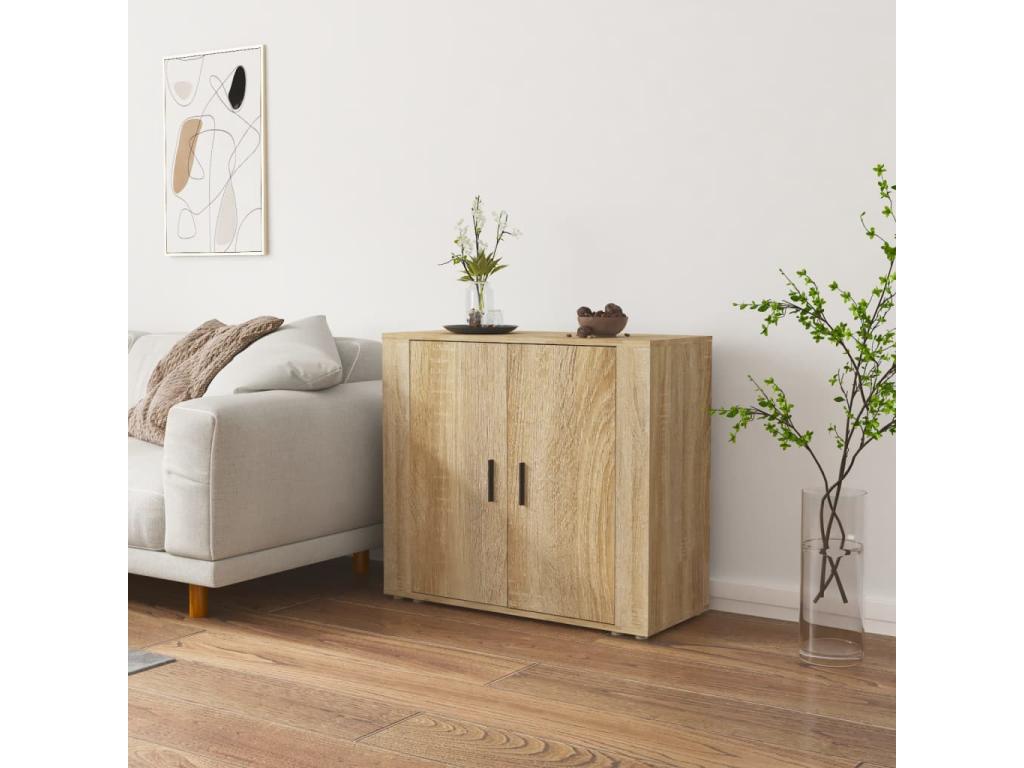 Calmetop Oak Buffet 80x33x70 cm Engineered Wood 15185CYIC