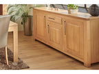 Modern low sideboard in light oak with 3 doors and 1 drawer - Nidchicshop 84026IITI