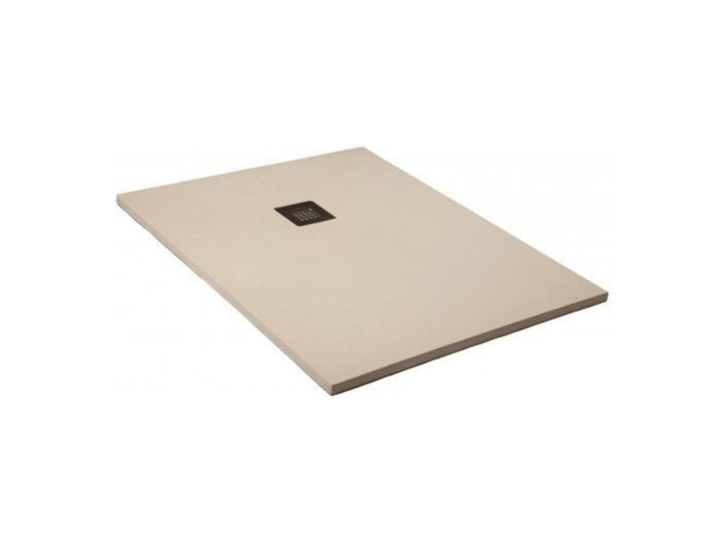 Calmetop Extra Thin White Shower Tray 75x80 cm Calmetop 1013 in Synthetic Resin and Marble Powder with Free-Mounting Drain 58739NJDD