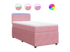 Calmetop bed base with pink 100x200 cm velvet mattress 88792YVIL