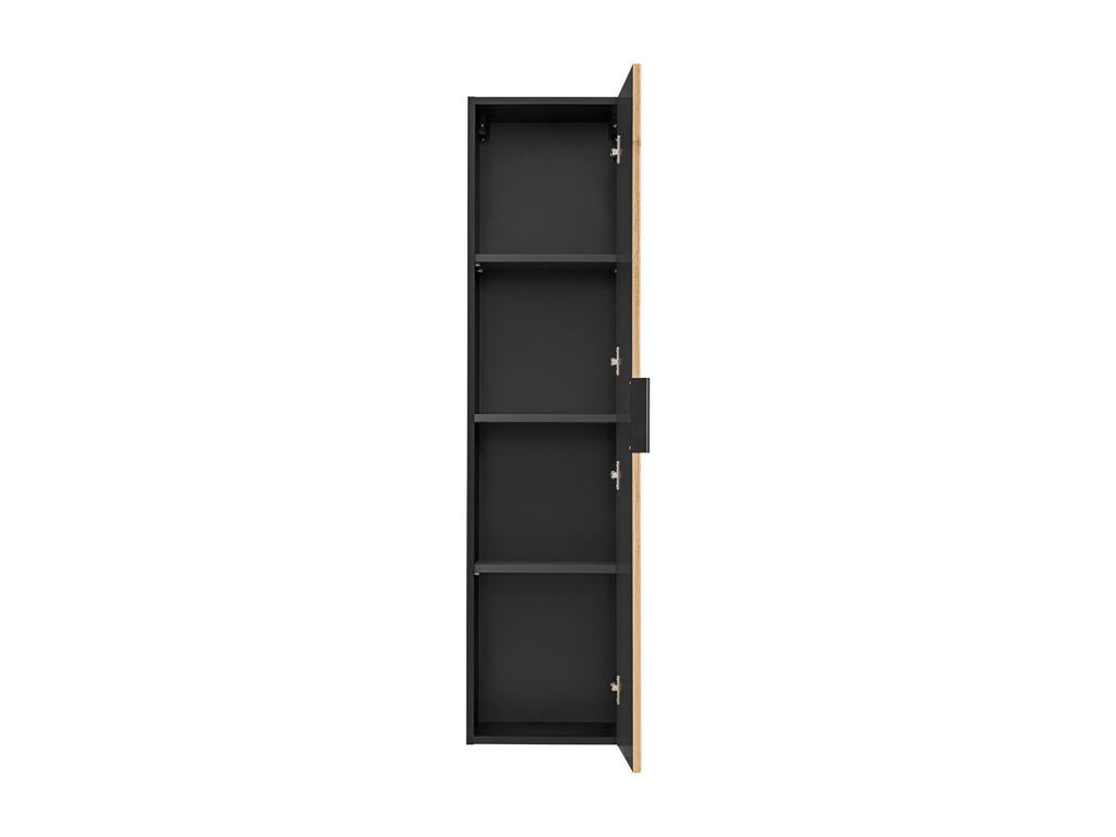 Nidchicshop 1-Door Wall Cabinet, Wood and Black, 73743MJFO