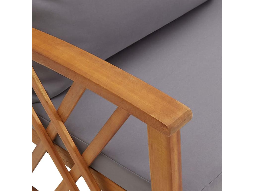 5-piece garden furniture set with cushions, solid wood, by Nidchicshop 50763OJLU