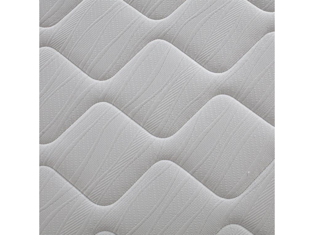 Calmetop bed base with Calmetop upholstered legs in solid white wood - length 190 x width 140 cm 51056GAJH