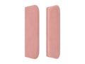 Headboard with wings, Pink, 163x16x78/88 cm, Velvet, 22877FVNK