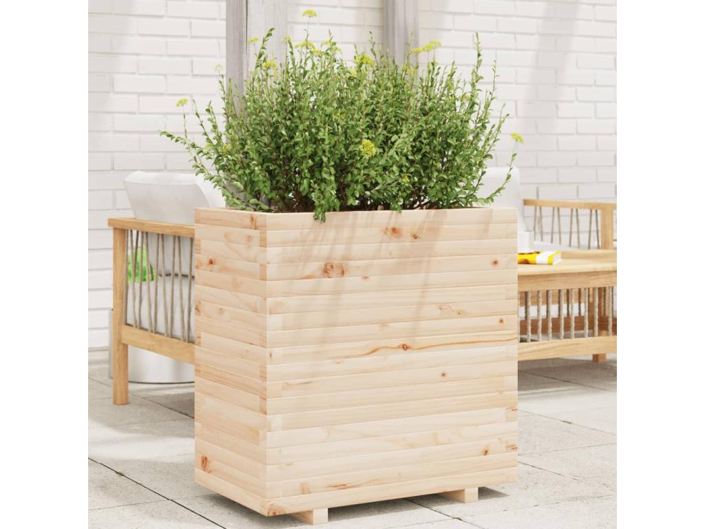 Planter 70x40x72 cm solid pine wood 66877AFKZ