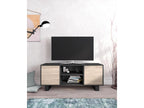 Calmetop TV stand, model 140, anthracite grey frame, oak door. 01382WLVC