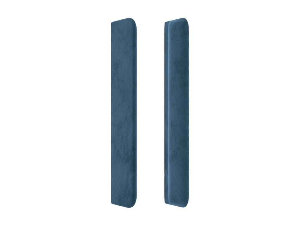 Dark Blue LED Headboard 83x16x118/128 cm Velvet 82180OYYH