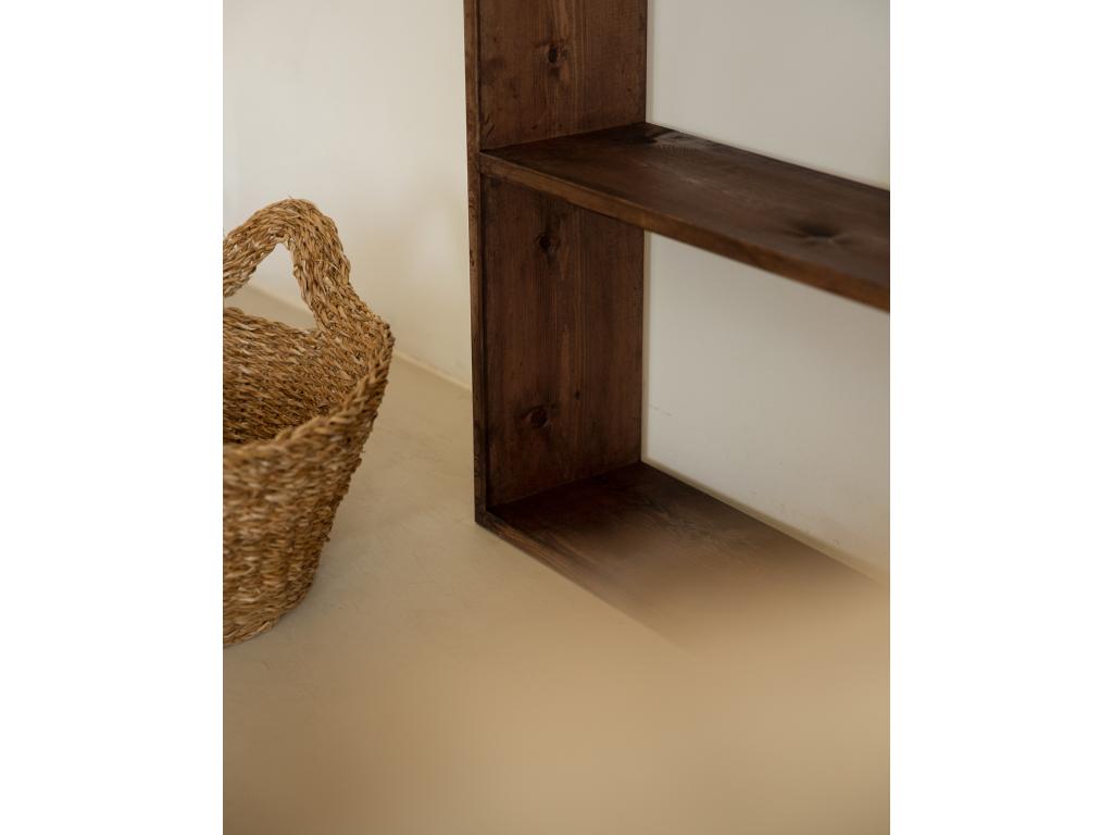 Pine wood shelf with 1 brown shelf, 80.2x73.1cm - Calmetop 25037VVJR