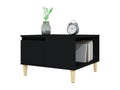 Black coffee table 55x55x36.5 cm engineered wood 42896CXAD
