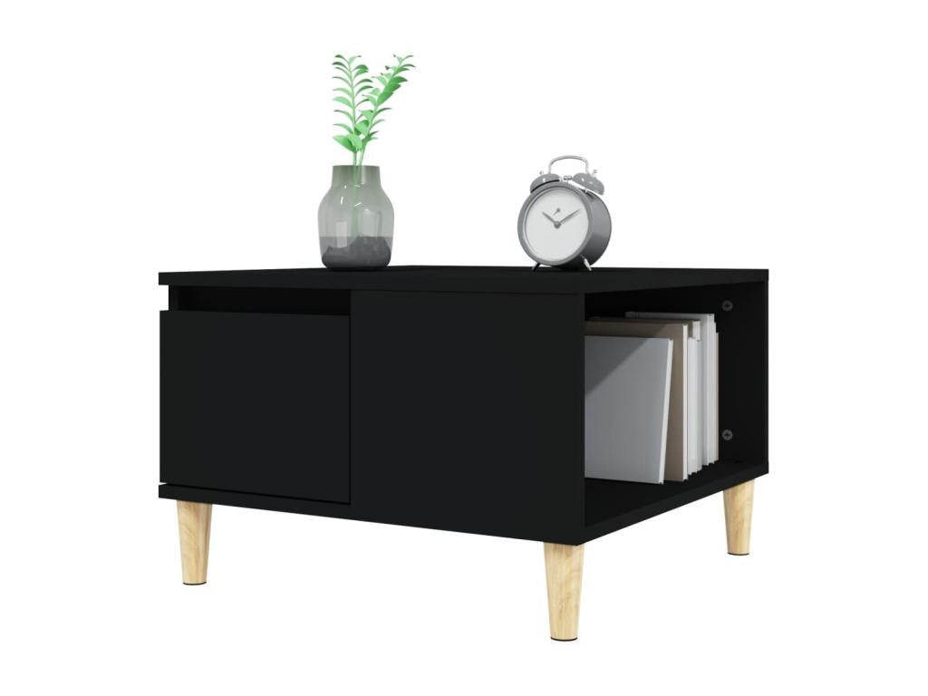 Black coffee table 55x55x36.5 cm engineered wood 42896CXAD
