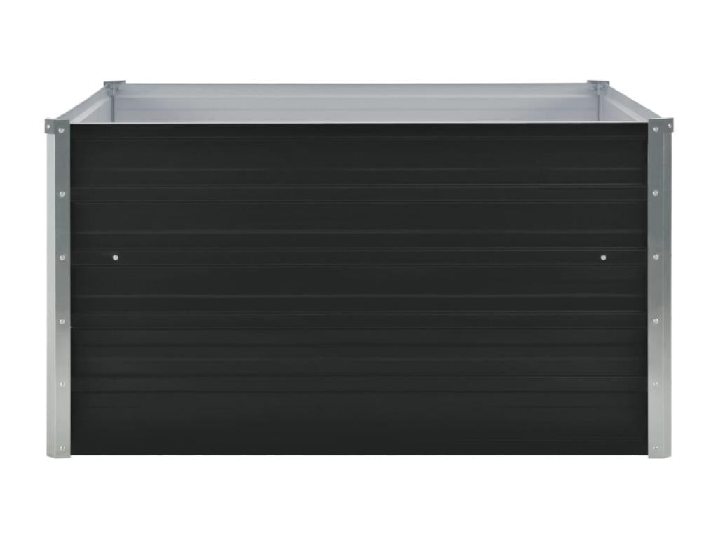 Planter 100x100x45 cm Galvanized Steel Anthracite 56816NGCB