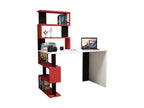 Nidchicshop Desk - White Red Black - 120x60x148.2 cm 70850LFLJ