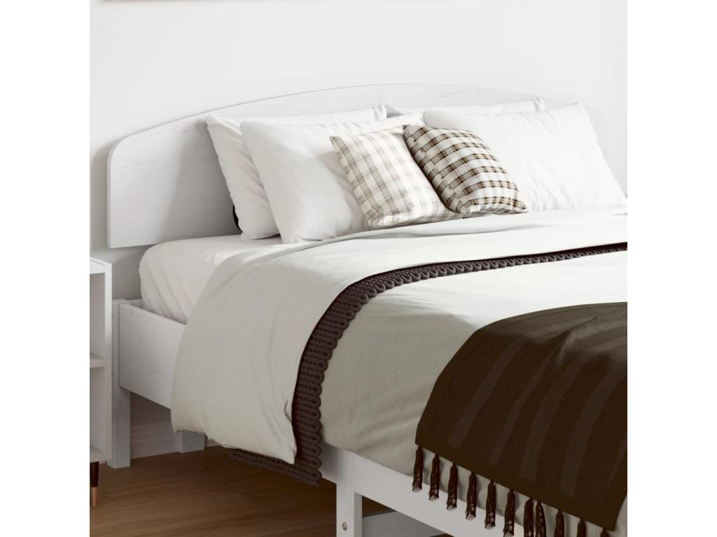 White headboard 120cm solid pine wood 74768SYUS