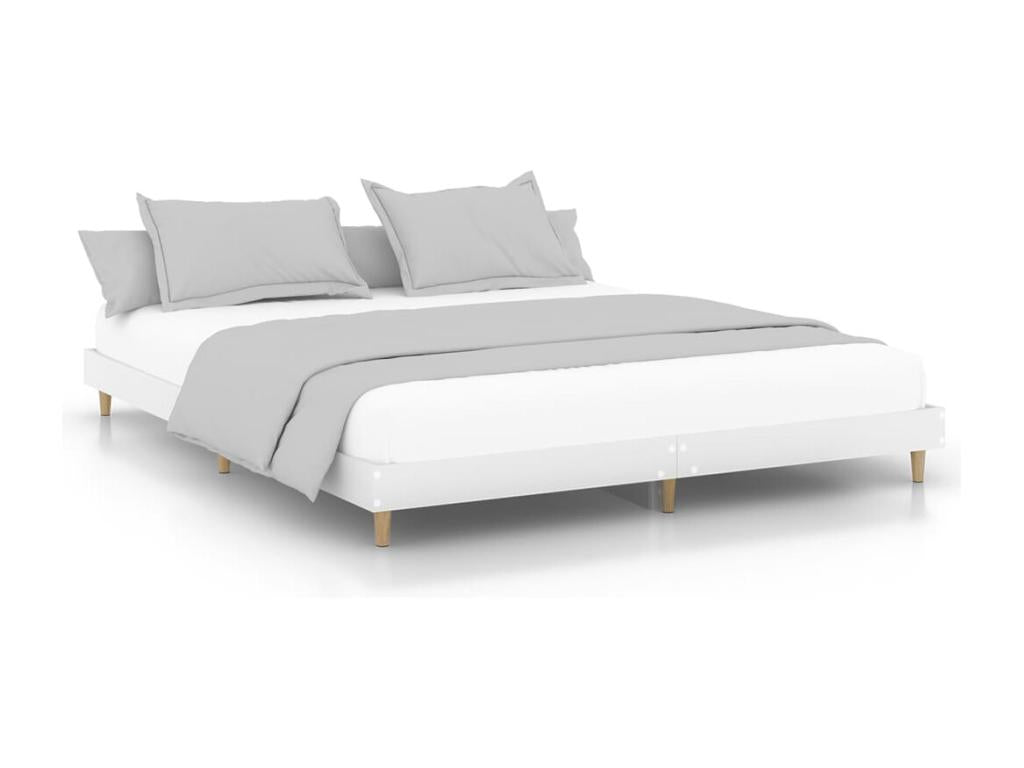 White bed frame 180x200 cm engineered wood 73923XXPH