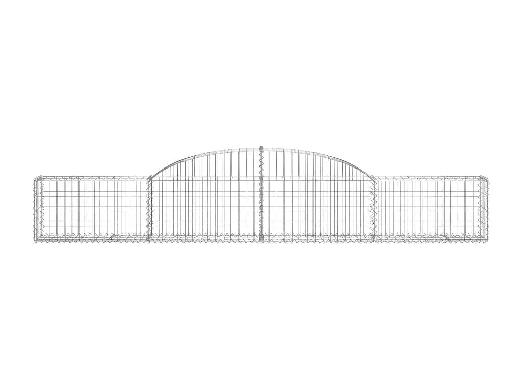 Arched gabion basket 300x30x40/60 cm Galvanized iron 06377TFHC