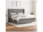 Nidchicshop bed base with mattress, Dark Grey 160x200 Fabric 48683UALI