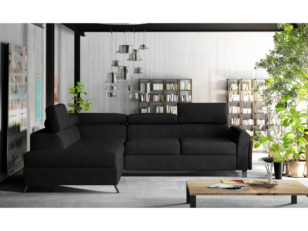 Nidchicshop Sofa L/Fabric-Black 92946GUTE