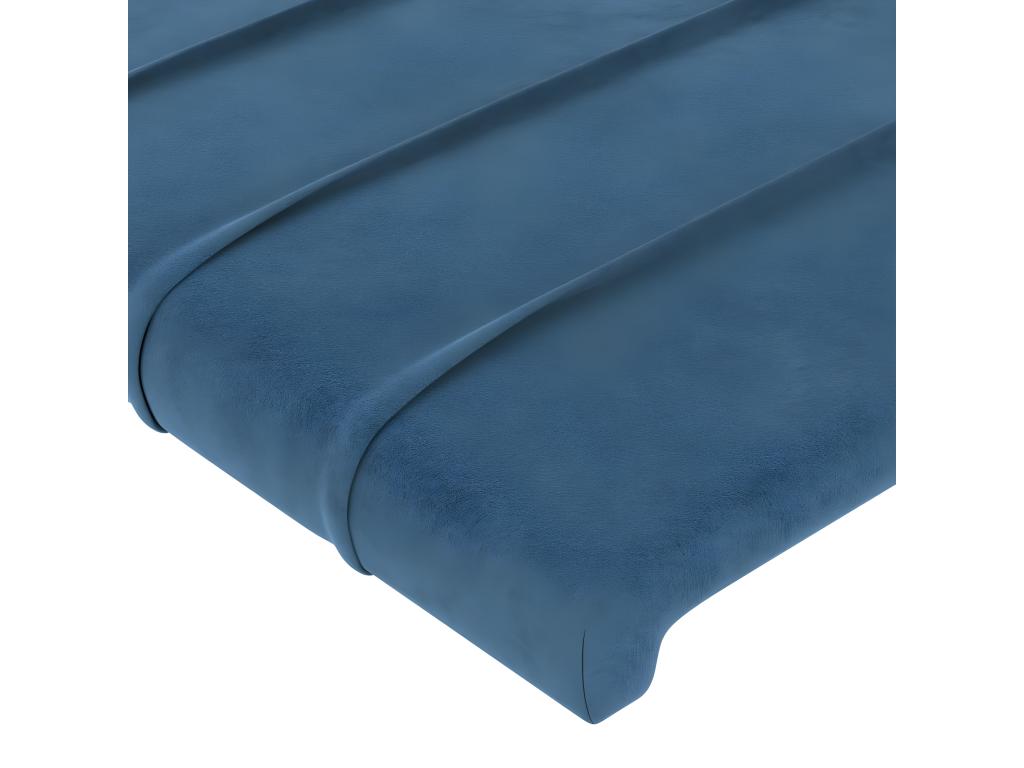 Dark Blue LED Headboard 183x16x78/88 cm Velvet 16180KMBR