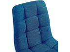 Set of 4 dining chairs - Fabric/Metal - Blue - Calmetop 70371MBYZ