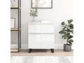High-gloss white sideboard, 60x35x70 cm, engineered wood, 65234FHCK