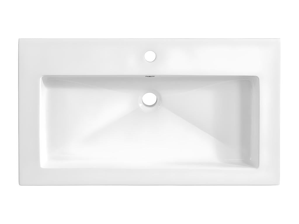 Nidchicshop 80cm Single Inset Basin Vanity Unit, Wood 01815CWKG