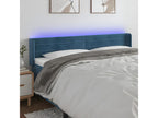 Dark Blue LED Headboard 183x16x78/88 cm Velvet 16180KMBR