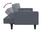 2-piece sofa set with dark grey velvet cushions 03732TFUX