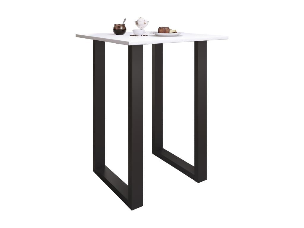 Calmetop Premium wood and aluminum bar table, high table, bistro table, Calmetop bar table, 80x80 cm, black/white, 60089BYMA