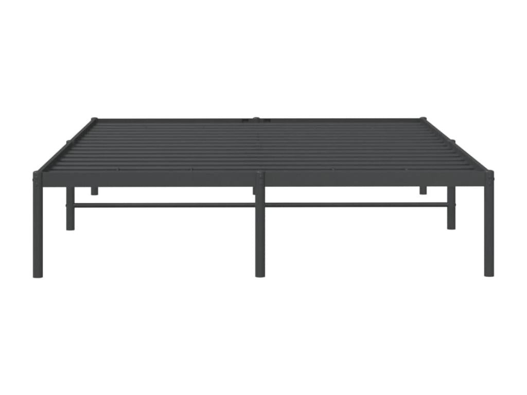 Black metal bed frame 140x200 cm 42355GVGX