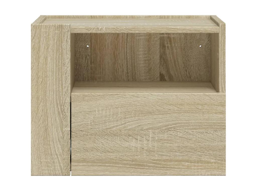 Calmetop oak wall-mounted bedside table, 45x30x35 cm, 91678NJJP