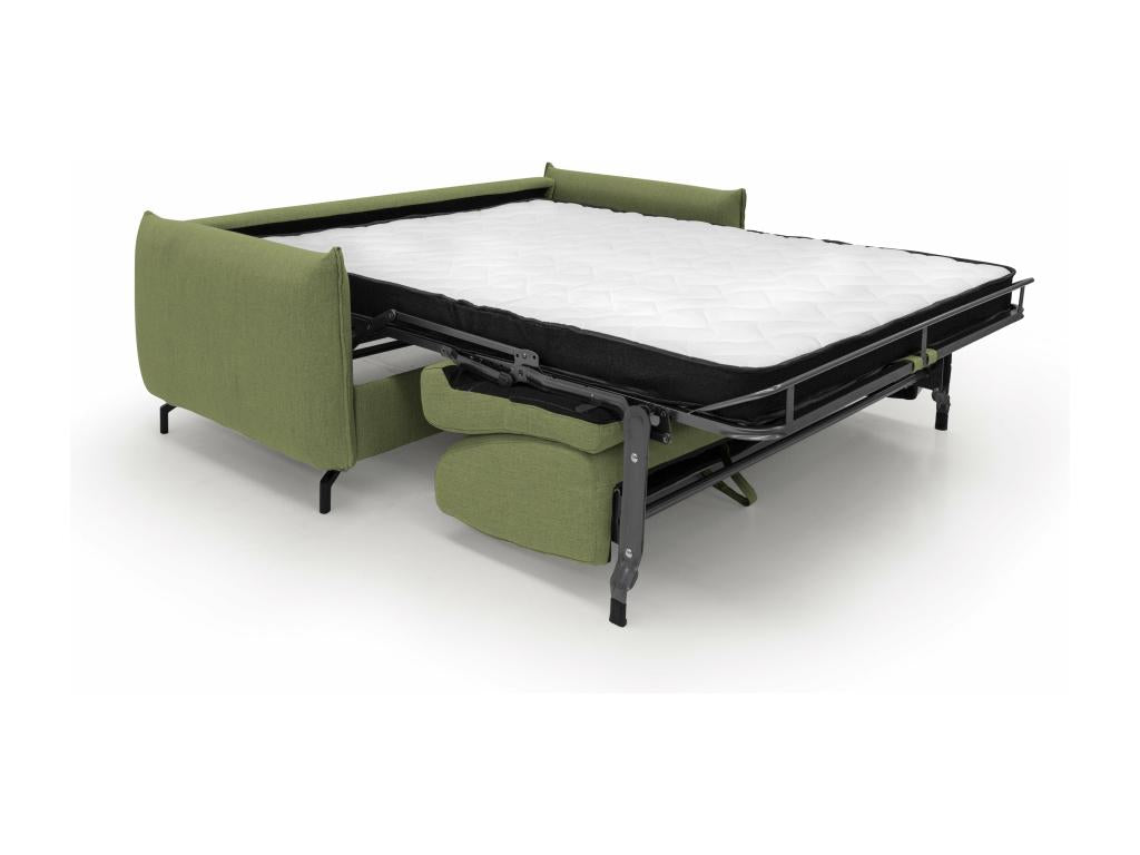 Nidchicshop Convertible Sofa Bed in Waterproof Cotton Blend Fabric T19 215 cm Mattress 160x197 Green 76010TFQI