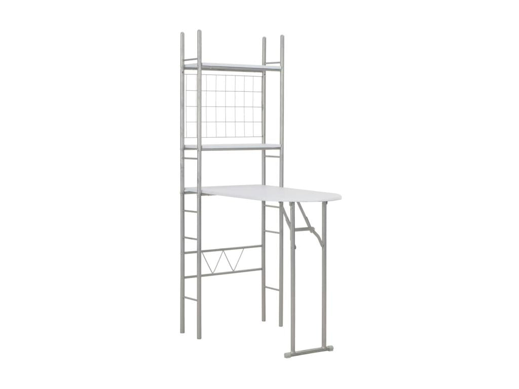 Nidchicshop 3-piece folding dining set and storage shelf, steel, 37610OWON