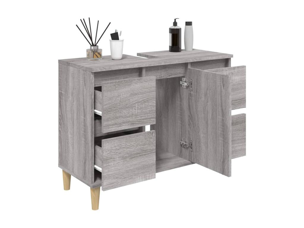 Nidchicshop grey sink unit 80x33x60 cm engineered wood 08174LYCH