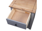 Grey bedside table 46x40x57 cm Pine Nidchicshop range 76732DIGA