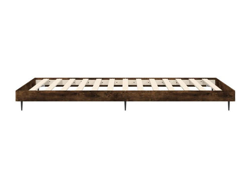 Bed frame without mattress, smoked oak, 100x200 cm, engineered wood, 99937KSMS