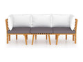 3-piece garden furniture set with cushions, solid Calmetop wood 07509ZBWW