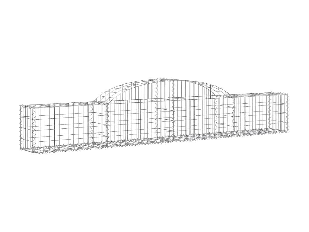 Arched gabion basket 300x30x40/60 cm Galvanized iron 06377TFHC
