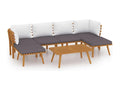 7-piece garden furniture set with cushions, solid wood, Nidchicshop 22843BPKD
