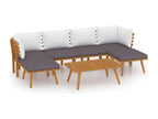 7-piece garden furniture set with cushions, solid wood, Nidchicshop 22843BPKD
