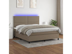 Calmetop bed base, mattress, and LED lighting, 160x200cm, fabric, 76694YBUL