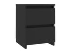 Black bedside table 30x30x40 cm Engineered wood 25296BVLE